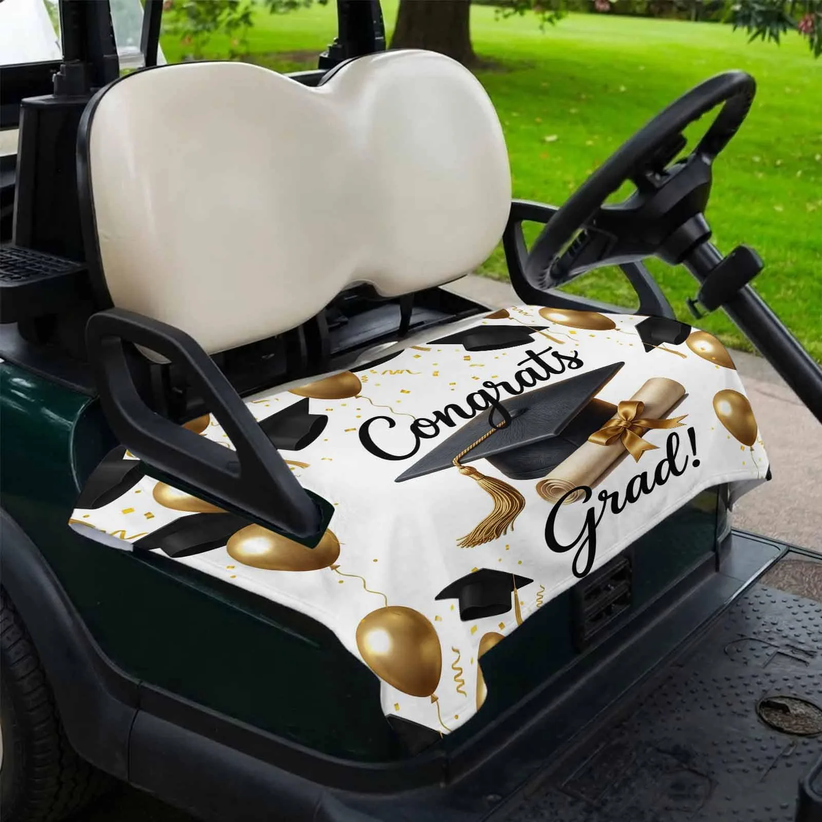 Trosturdspn Graduation Golf Cart Seat Towel Blanket