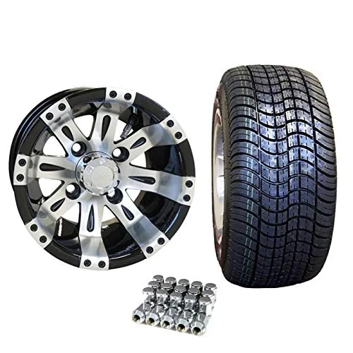 10-Inch VEGAS Golf Cart Wheels and 205/50-10 Tires