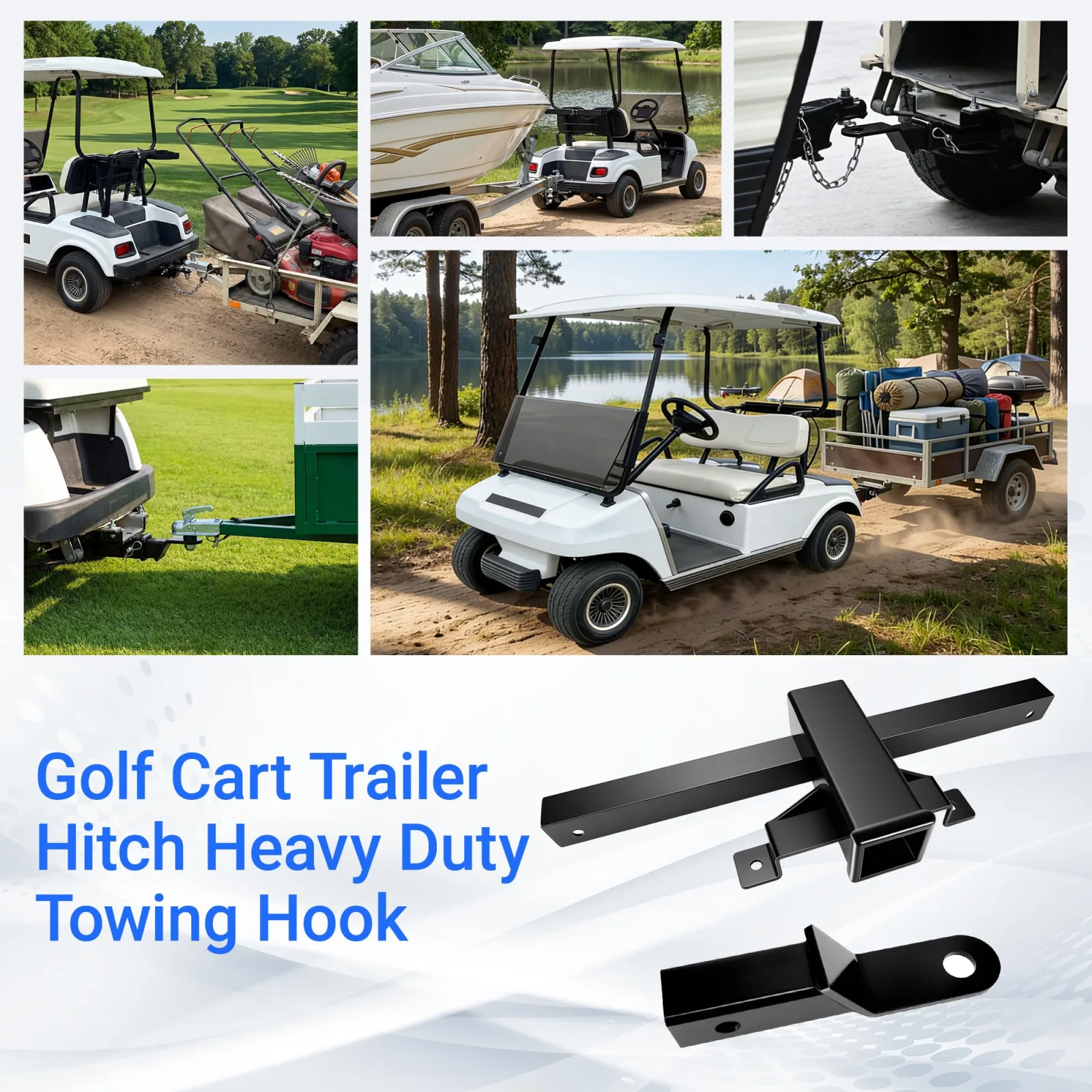 Mixopoly Rear Trailer Hitch for Club Car DS 1981+ image 2