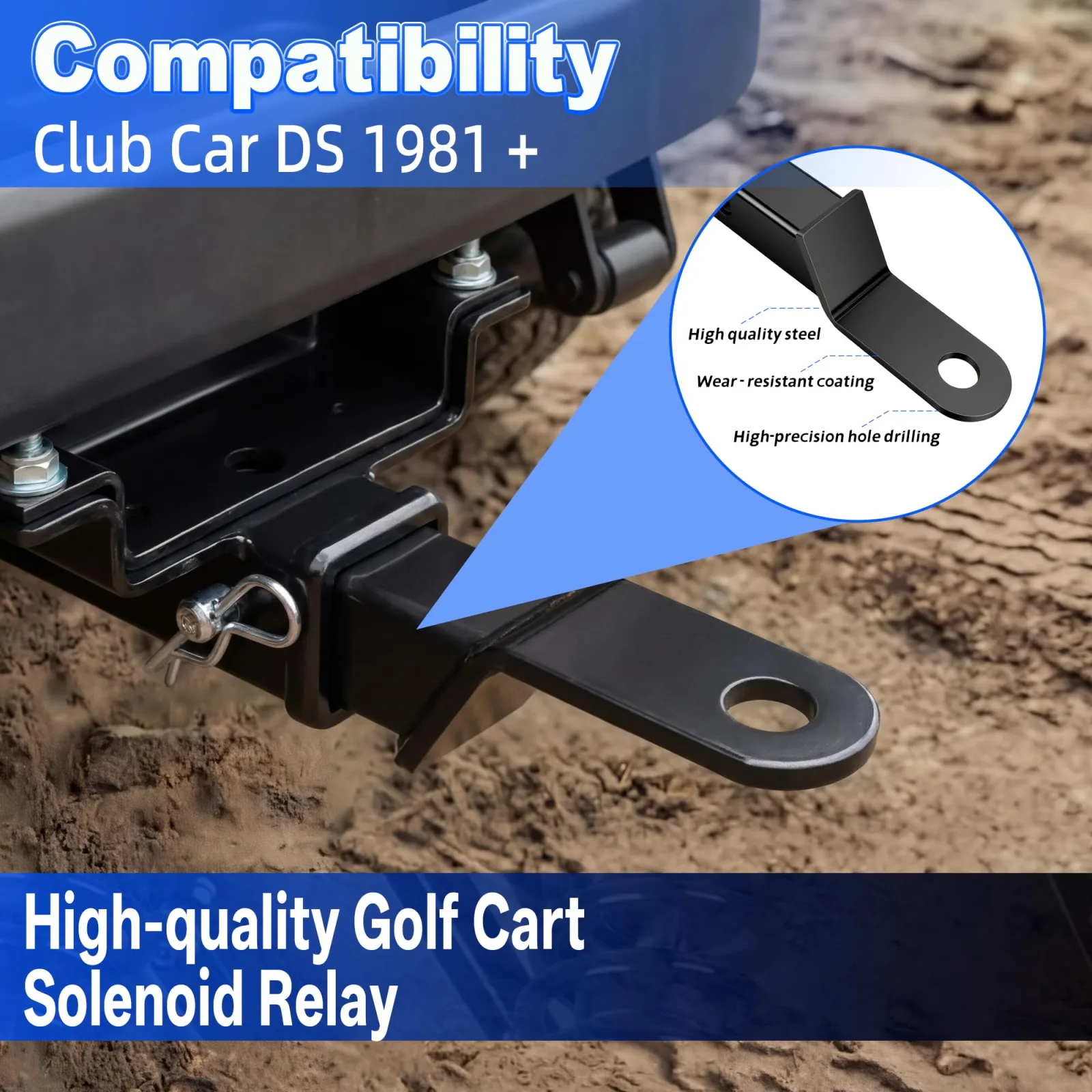 Mixopoly Rear Trailer Hitch for Club Car DS 1981+ image 4