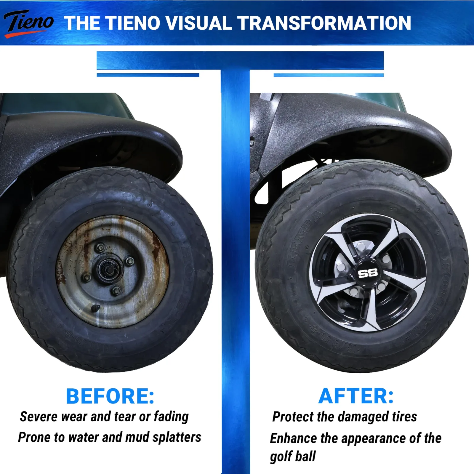 TIENO 8-Inch Golf Cart Wheel Covers T3U-SHC-S image 3