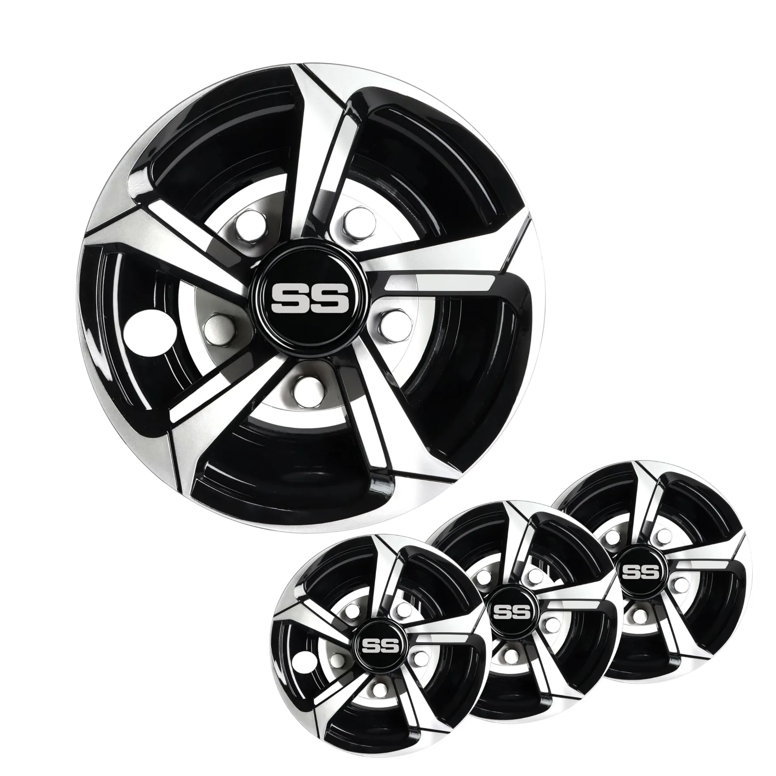 TIENO 8-Inch Golf Cart Wheel Covers T3U-SHC-S