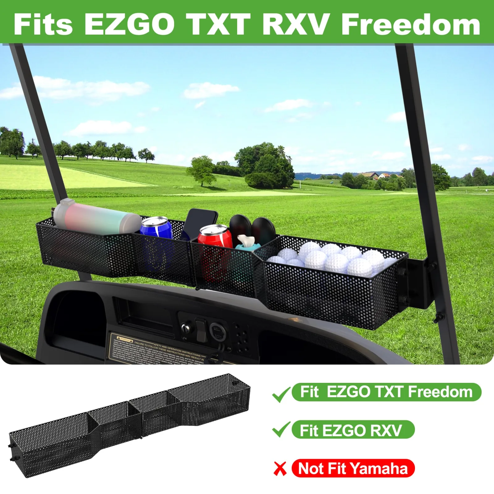 10L0L Front Inner Basket for E-Z-GO TXT and RXV image 3