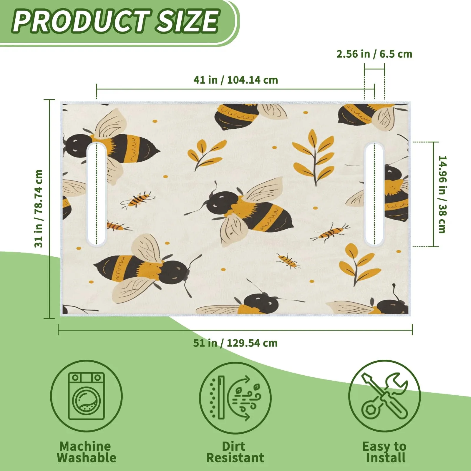 Tiveruda 51" x 31" Universal Golf Cart Double Seat Cover - Polyester image 2