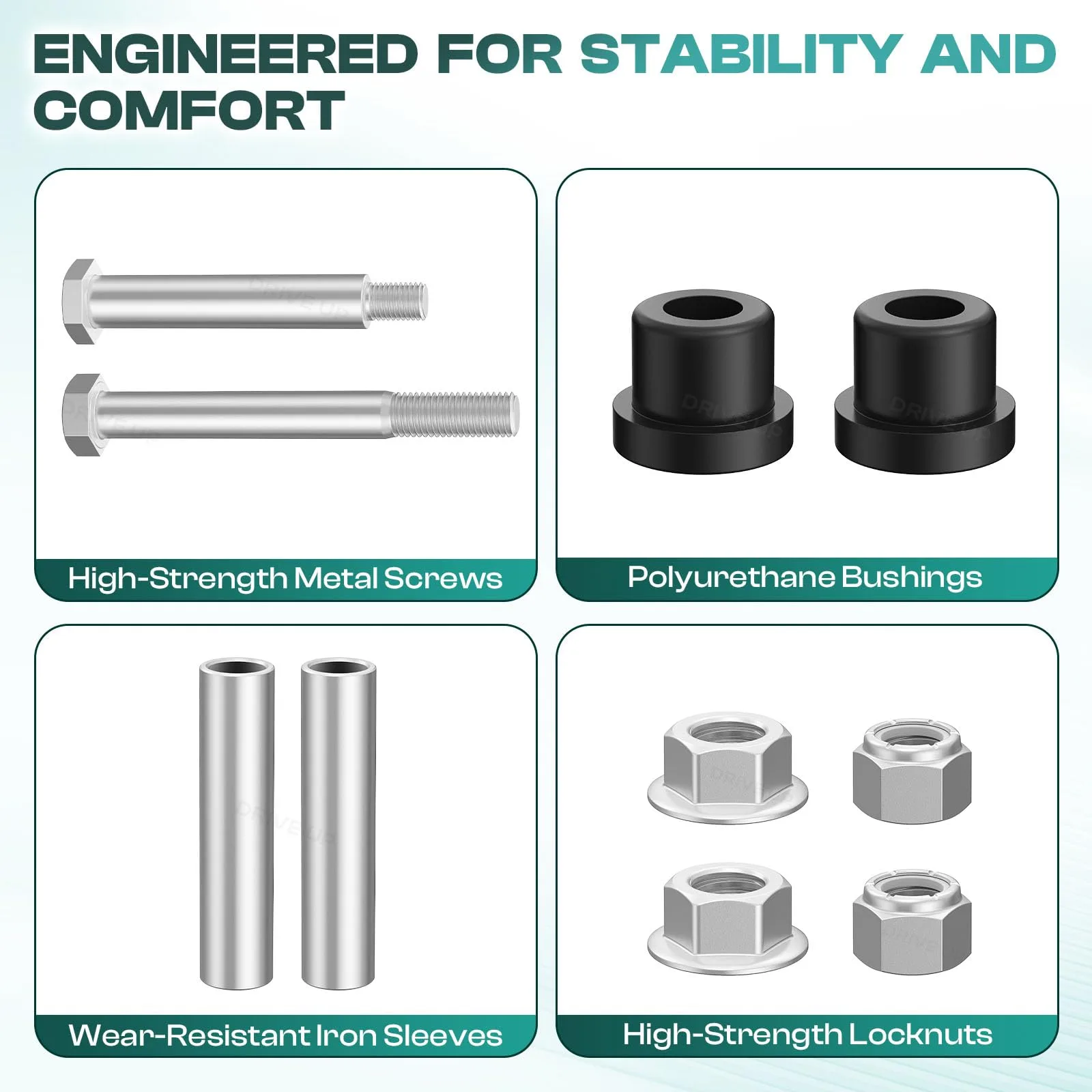 DRIVE UP DU00042 E-Z-GO Rear Leaf Spring Bushing Kit image 3