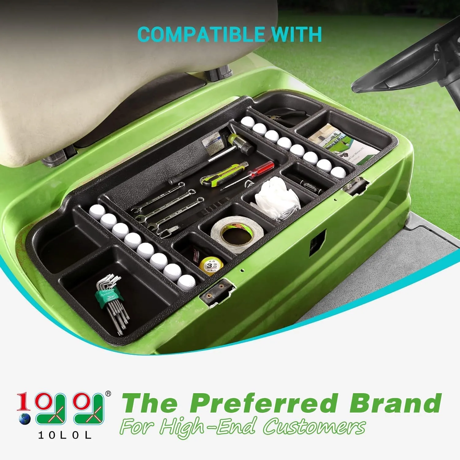 10L0L Under-Seat Storage Tray for Yamaha G29 Electric Carts image 2