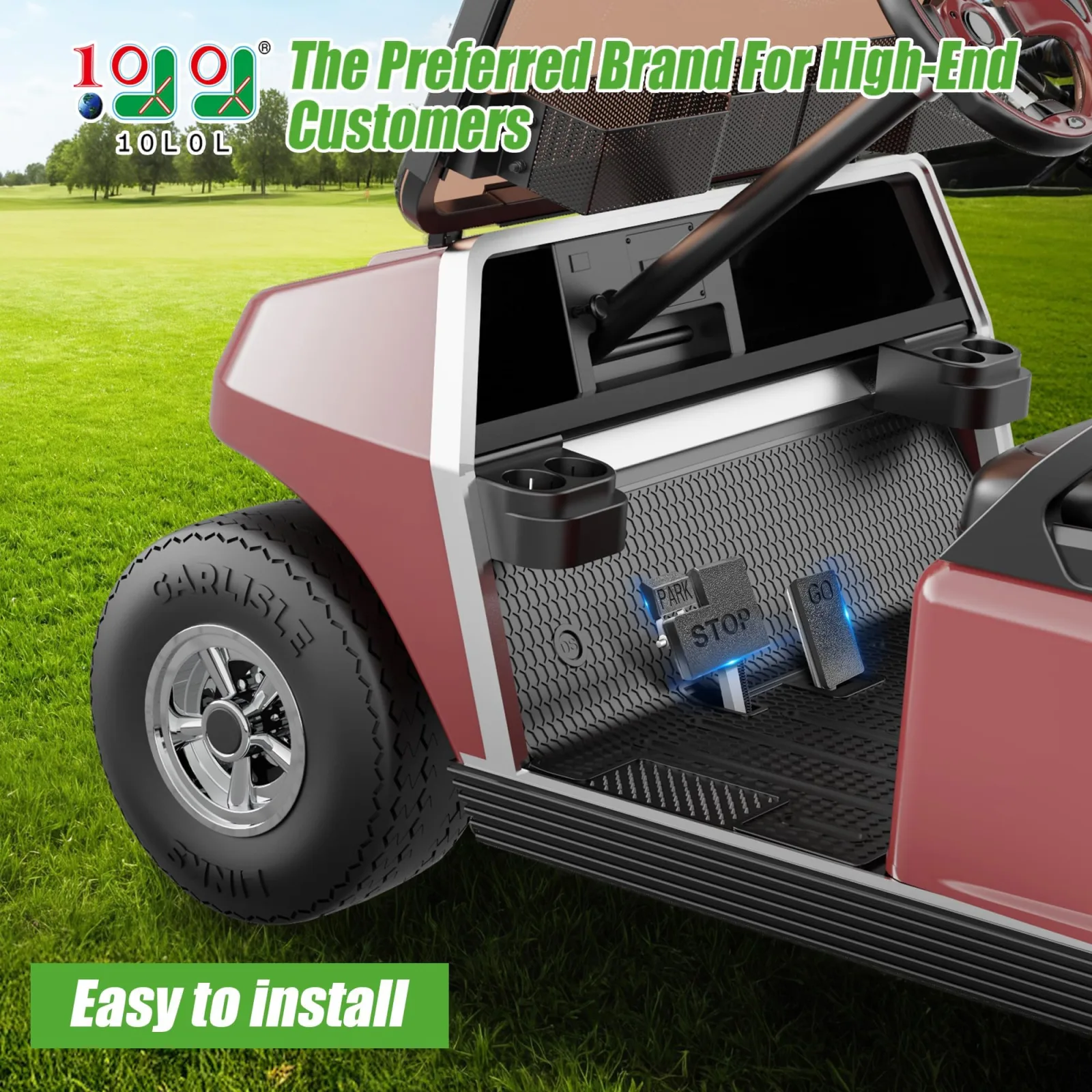 10L0L Pedal Pad Set for Club Car DS, 1981-Up image 2
