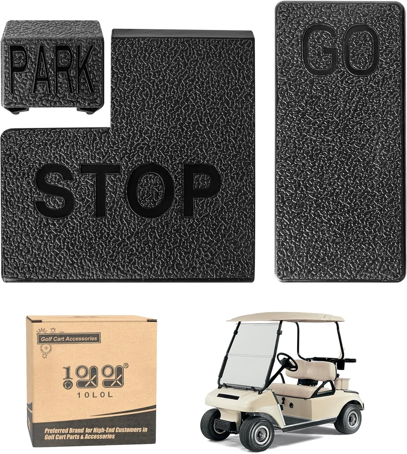 10L0L Pedal Pad Set for Club Car DS, 1981-Up