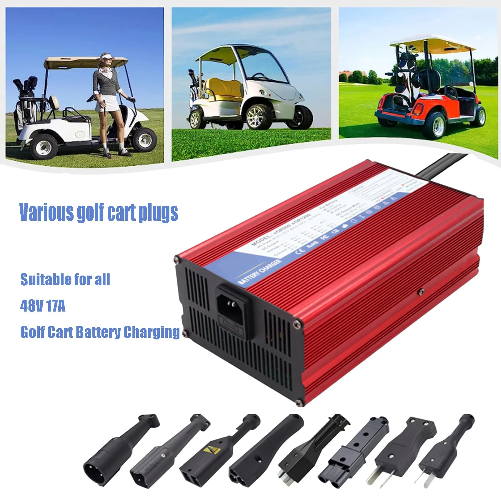 SFKLYU 48V 17A Golf Cart Battery Charger image 2