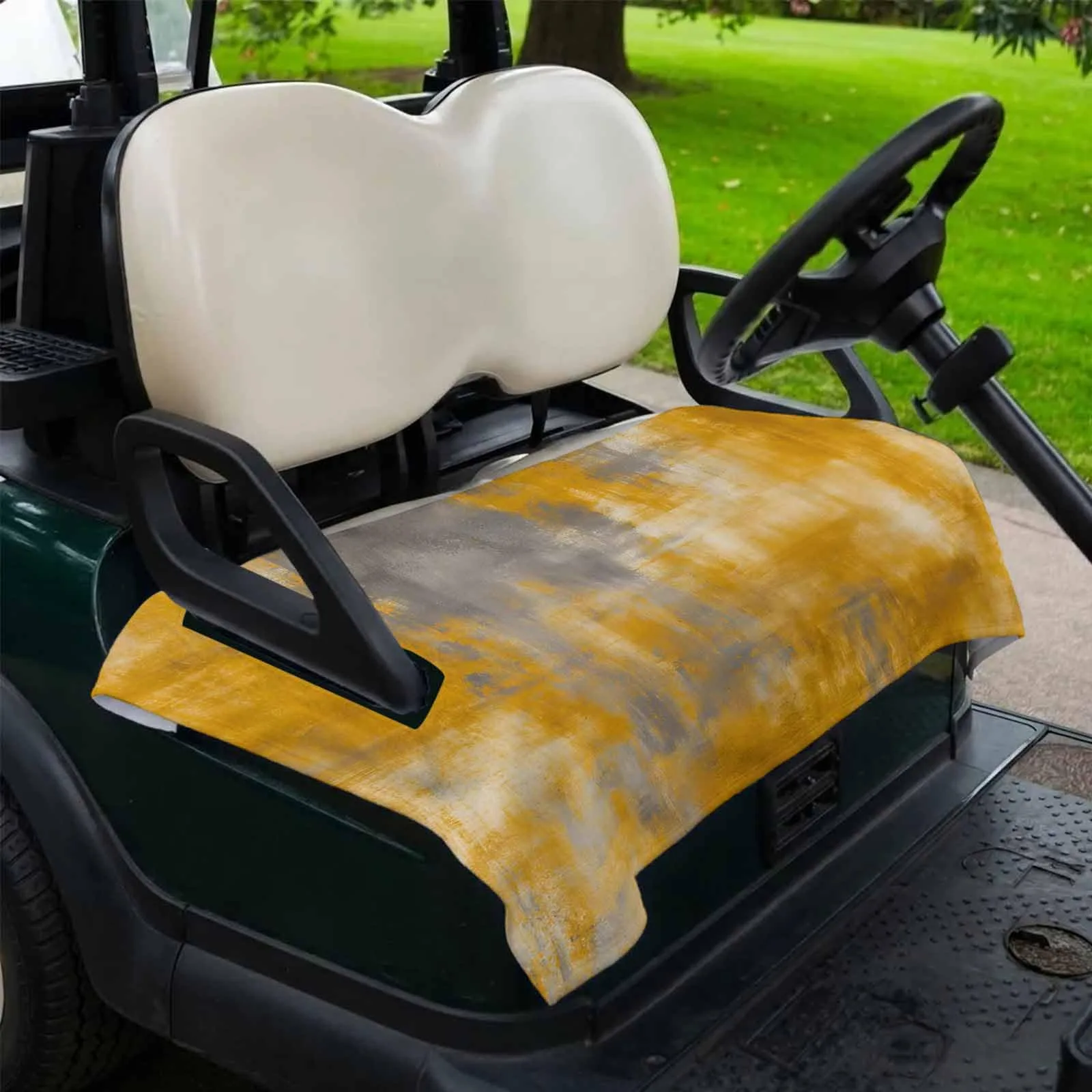 DecorLovee Golf Cart Seat Cover 51 x 31-Inch Orange Gray image 2