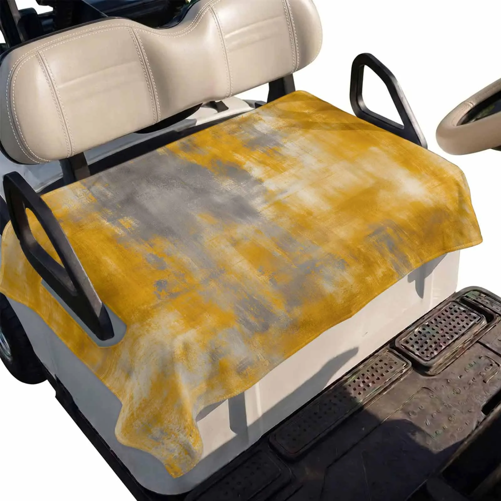 DecorLovee Golf Cart Seat Cover 51 x 31-Inch Orange Gray