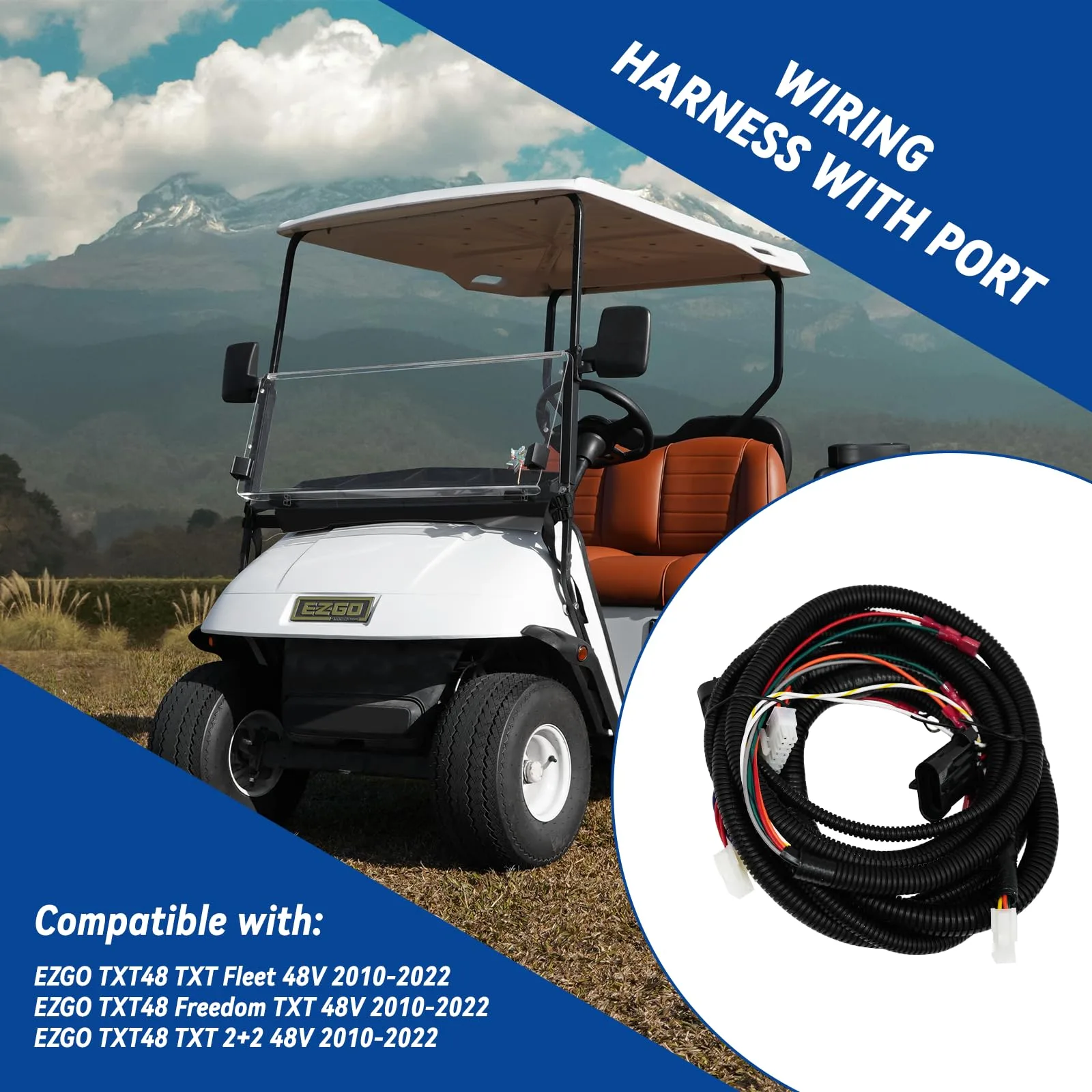 SAMXOMAP 48V Main Wiring Harness for E‑Z‑GO TXT (2010–2022) image 3