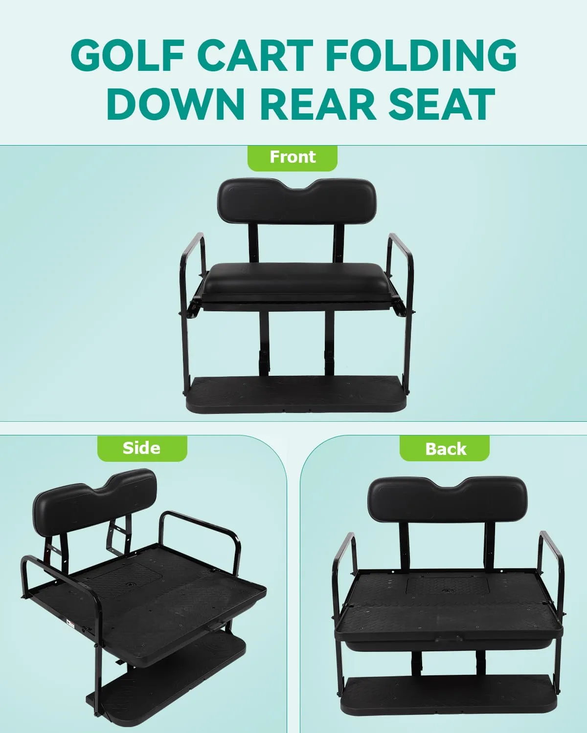 ILVGOLF Rear Flip Seat for E-Z-GO TXT 1995-Up image 3