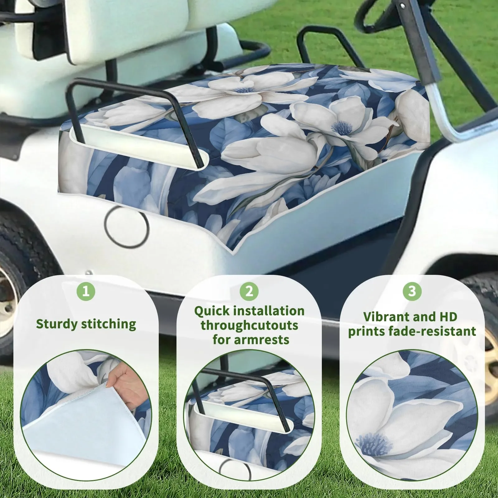 Tiveruda Golf Cart Seat Cover for Double Seats, 51 x 31 in image 3