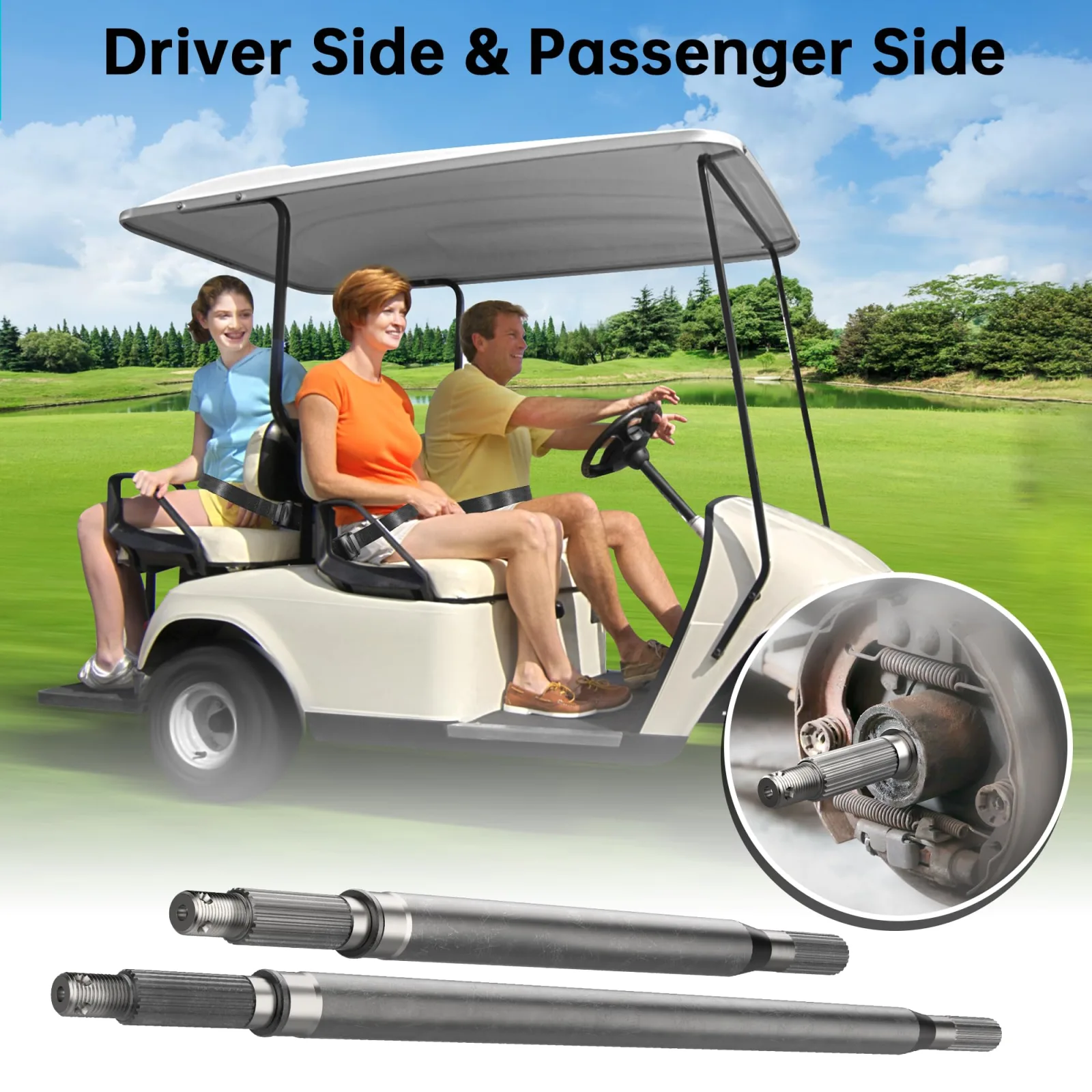 10L0L Rear Axle Shaft Kit for E-Z-GO TXT 1994-2013 image 4