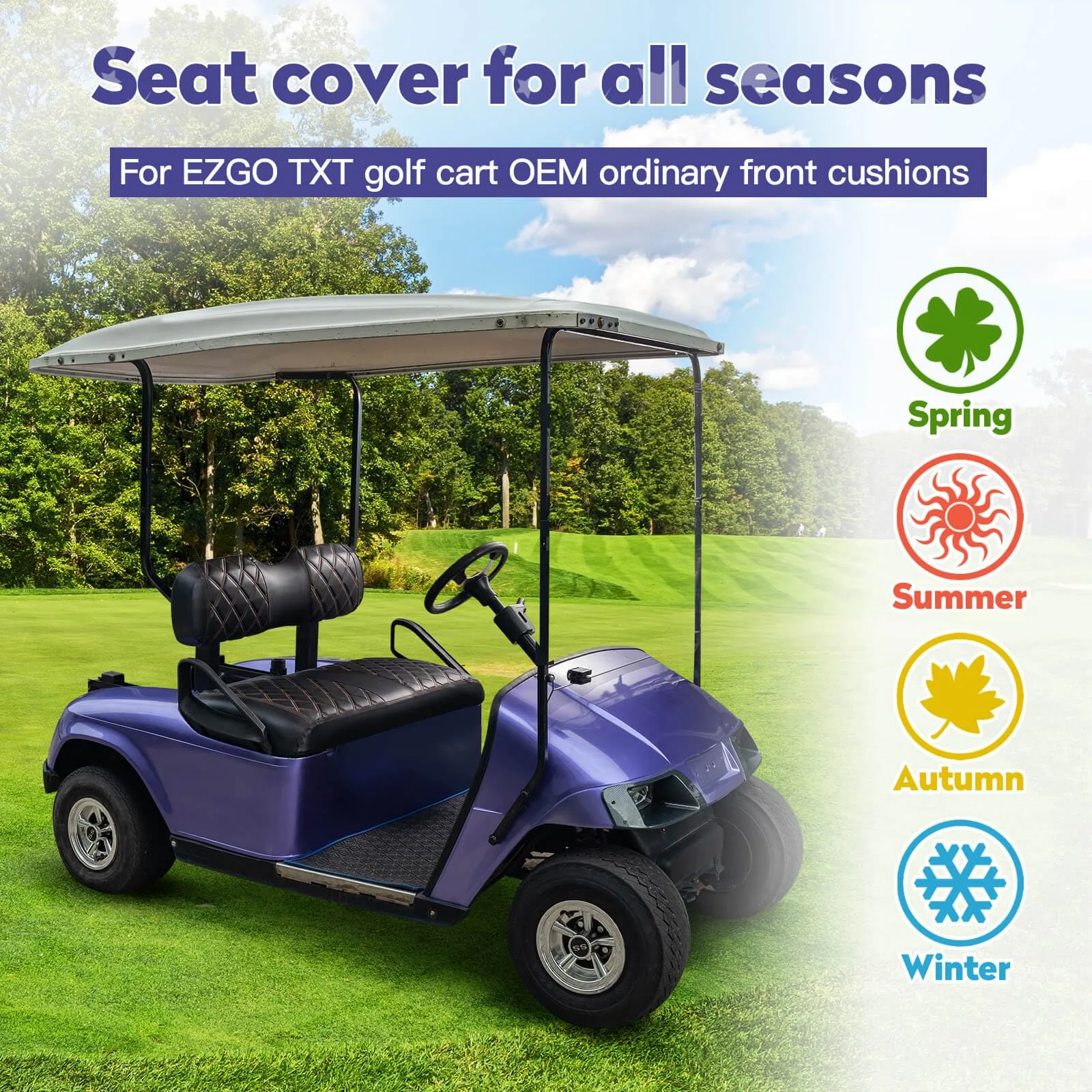 NOKINS Vinyl Seat Covers for E-Z-GO TXT and RXV image 2