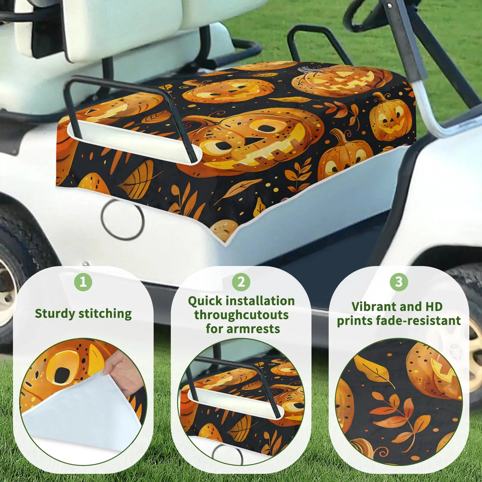 Tiveruda Golf Cart Seat Cover for Double Seats 51 x 31 in image 3