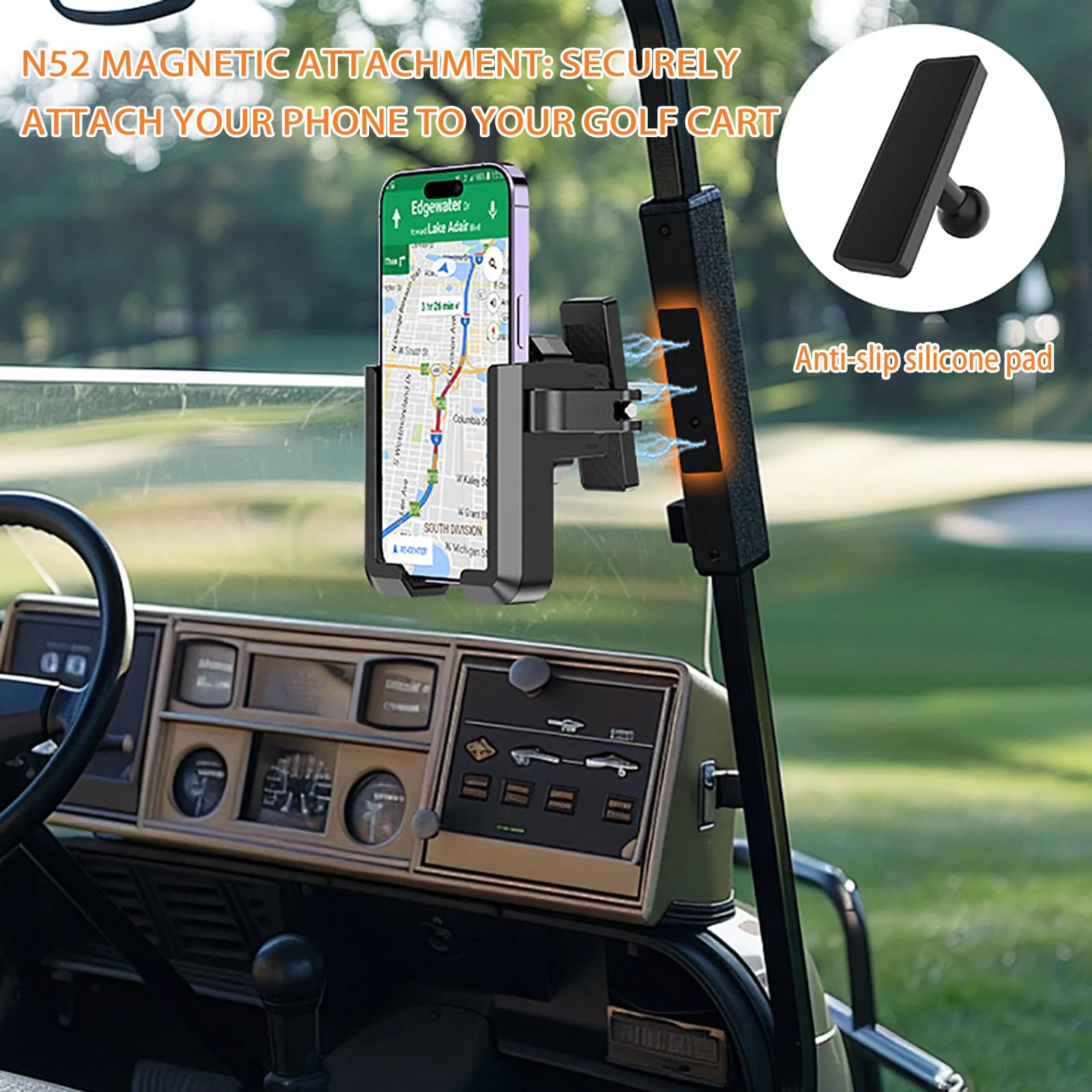 FDHTHJFYJ Phone Mount for Denago EV Nomad 4 Passenger image 3