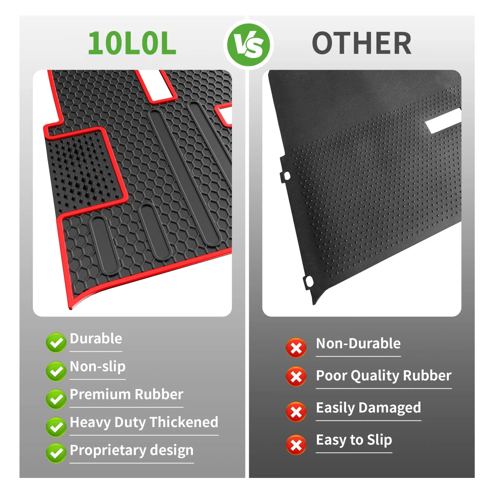 10L0L Floor Mat for EZGO TXT Golf Carts image 3