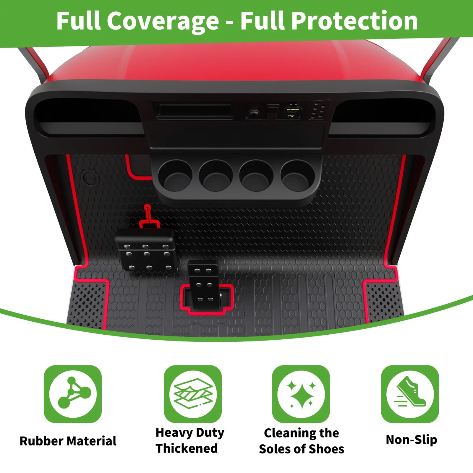 10L0L Floor Mat for EZGO TXT Golf Carts image 4
