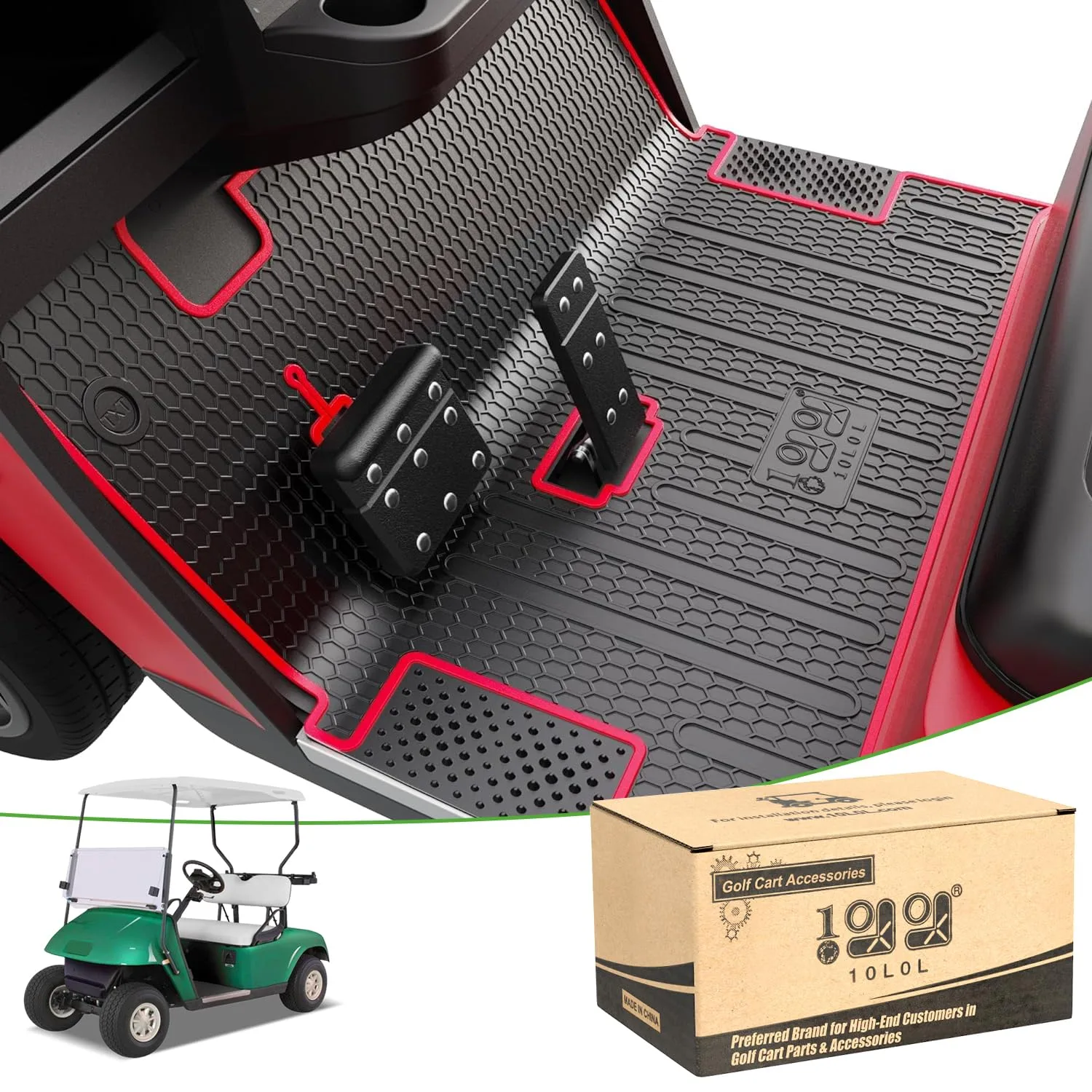 10L0L Floor Mat for EZGO TXT Golf Carts