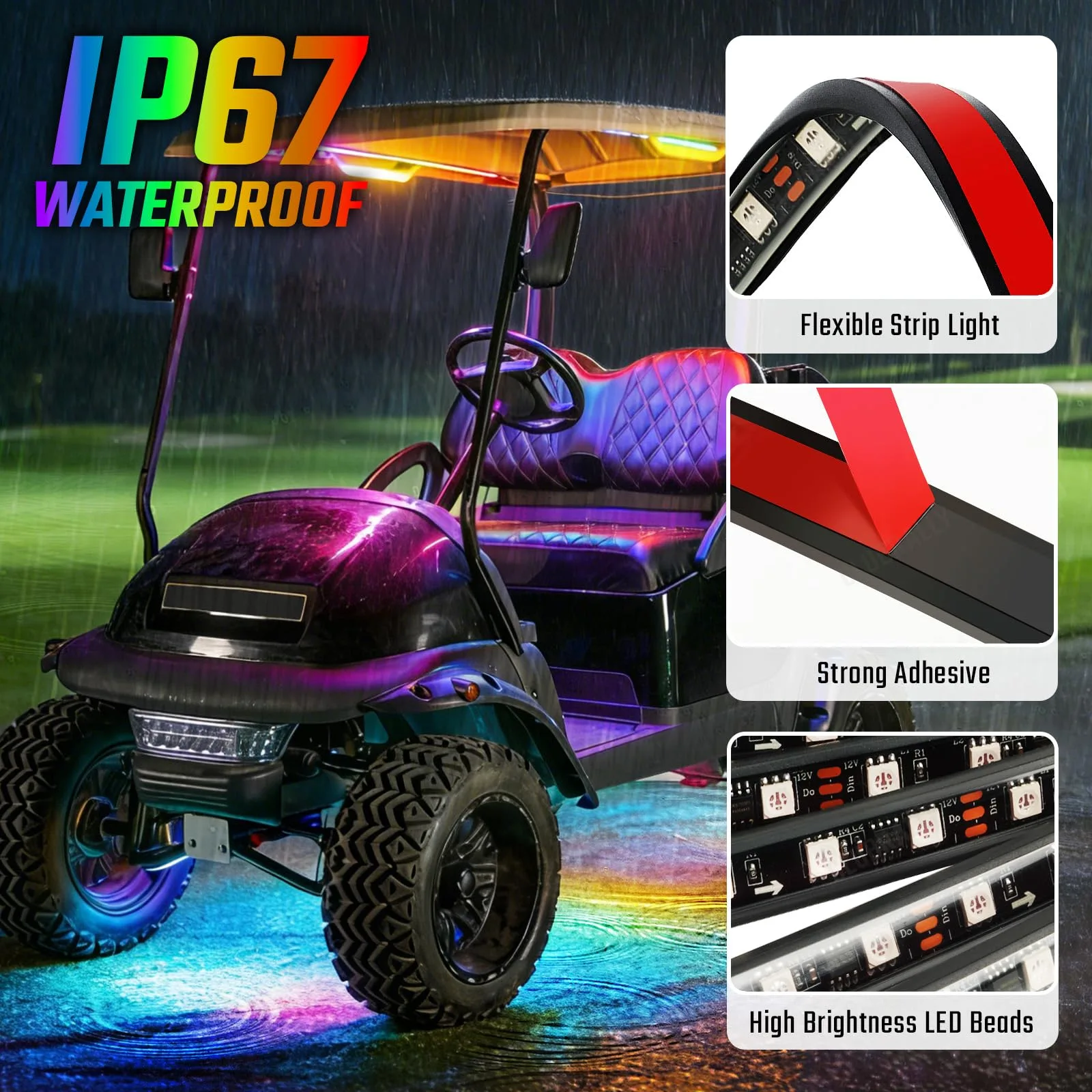 CLUBRALLY CB-183 Golf Cart Underglow LED Light Kit image 3