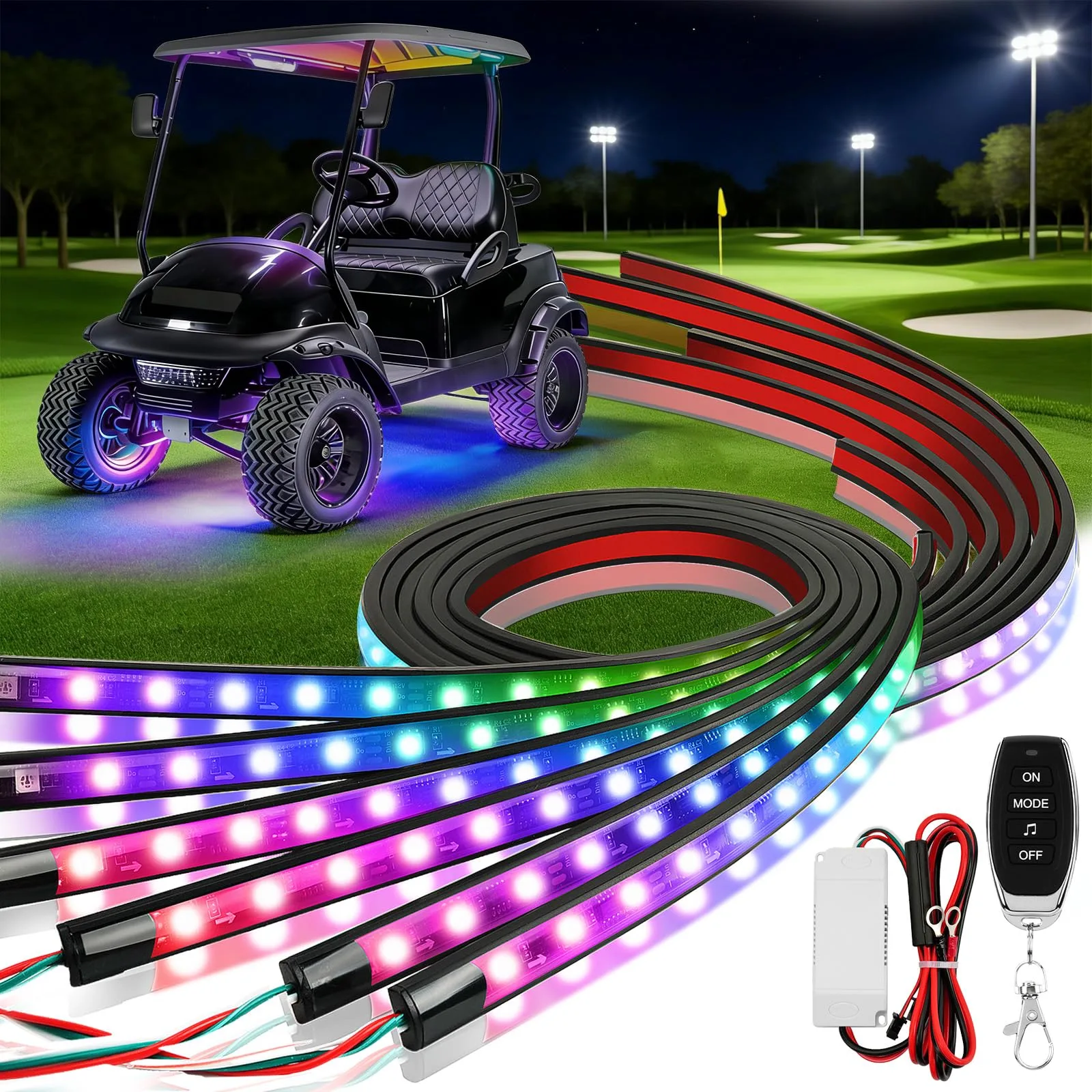 CLUBRALLY CB-183 Golf Cart Underglow LED Light Kit