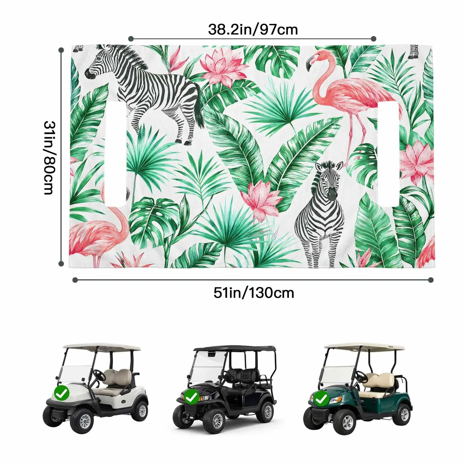 Trosturdspn Golf Cart Seat Cover Towel, 51 x 31 in image 2