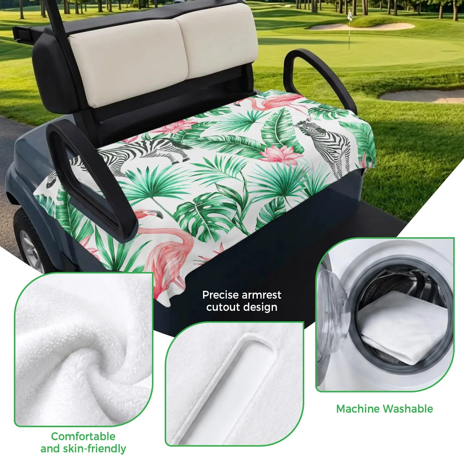 Trosturdspn Golf Cart Seat Cover Towel, 51 x 31 in image 3