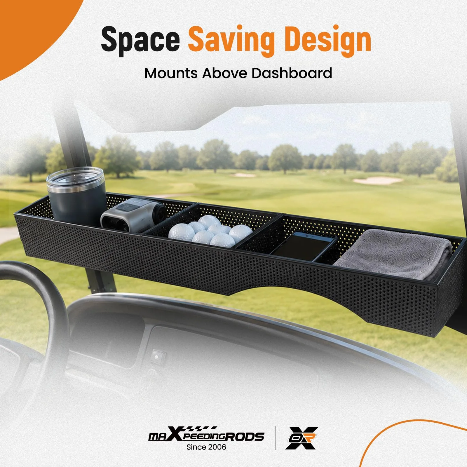 maXpeedingrods TE99YW Front Storage Basket for E-Z-GO RXV image 4