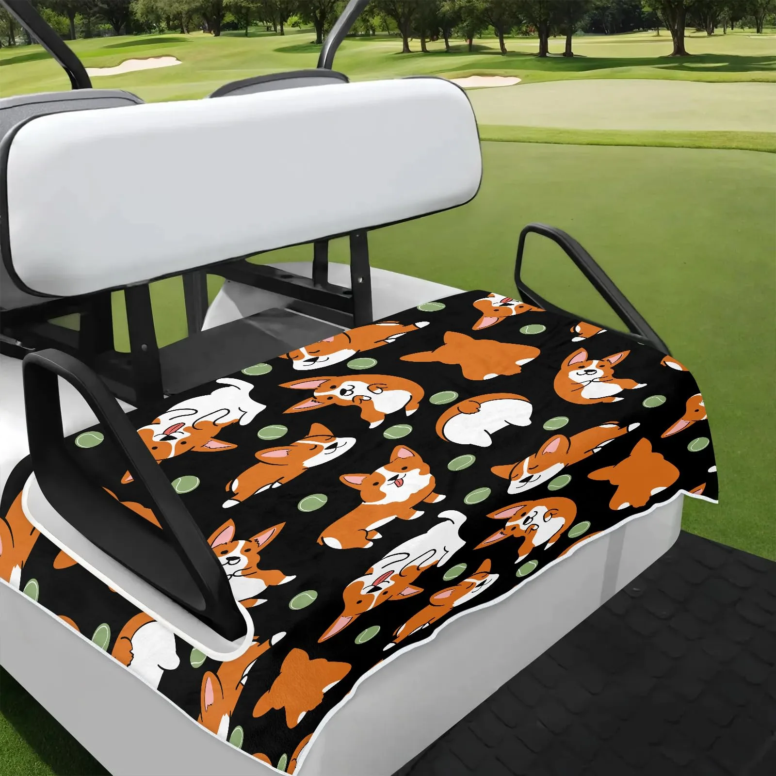Tiveruda Golf Cart Seat Cover for Double Seats, 51 x 31 in