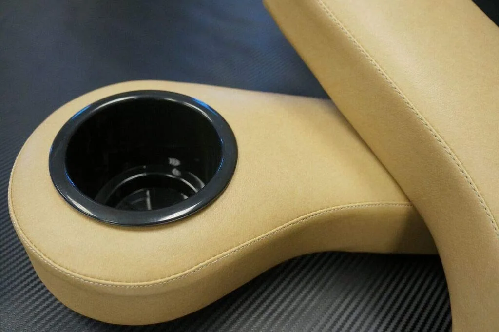 Tan Golf Cart Rear Seat Armrest Cup Holder STE-ARMTAN image 3
