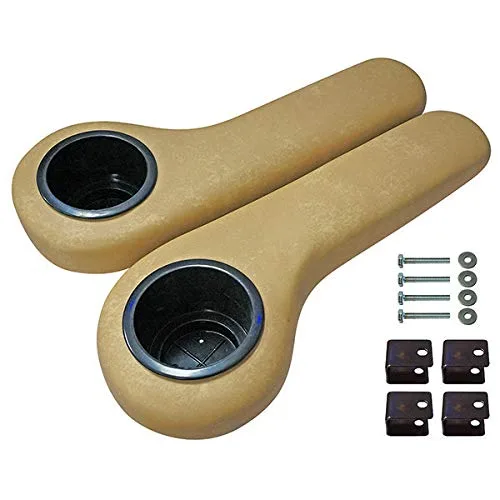 Tan Golf Cart Rear Seat Armrest Cup Holder STE-ARMTAN