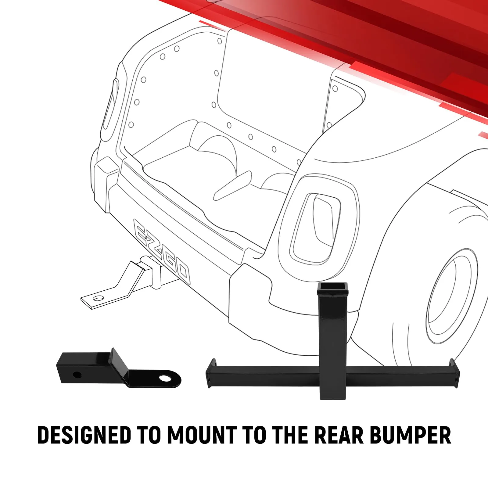SAMXOMAP Trailer Hitch for E-Z-GO RXV Golf Carts image 3