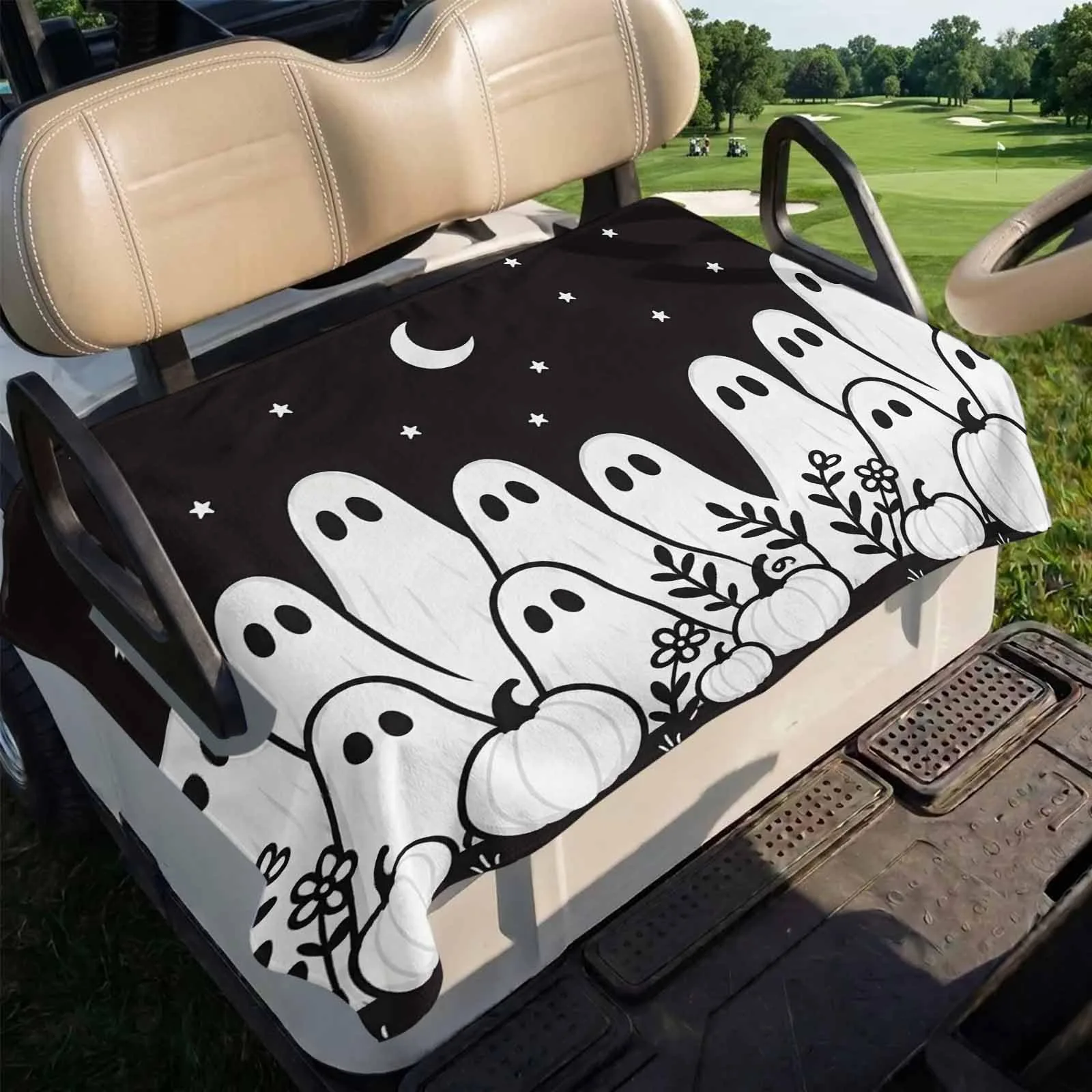 Trosturdspn Halloween Golf Cart Seat Cover Blanket