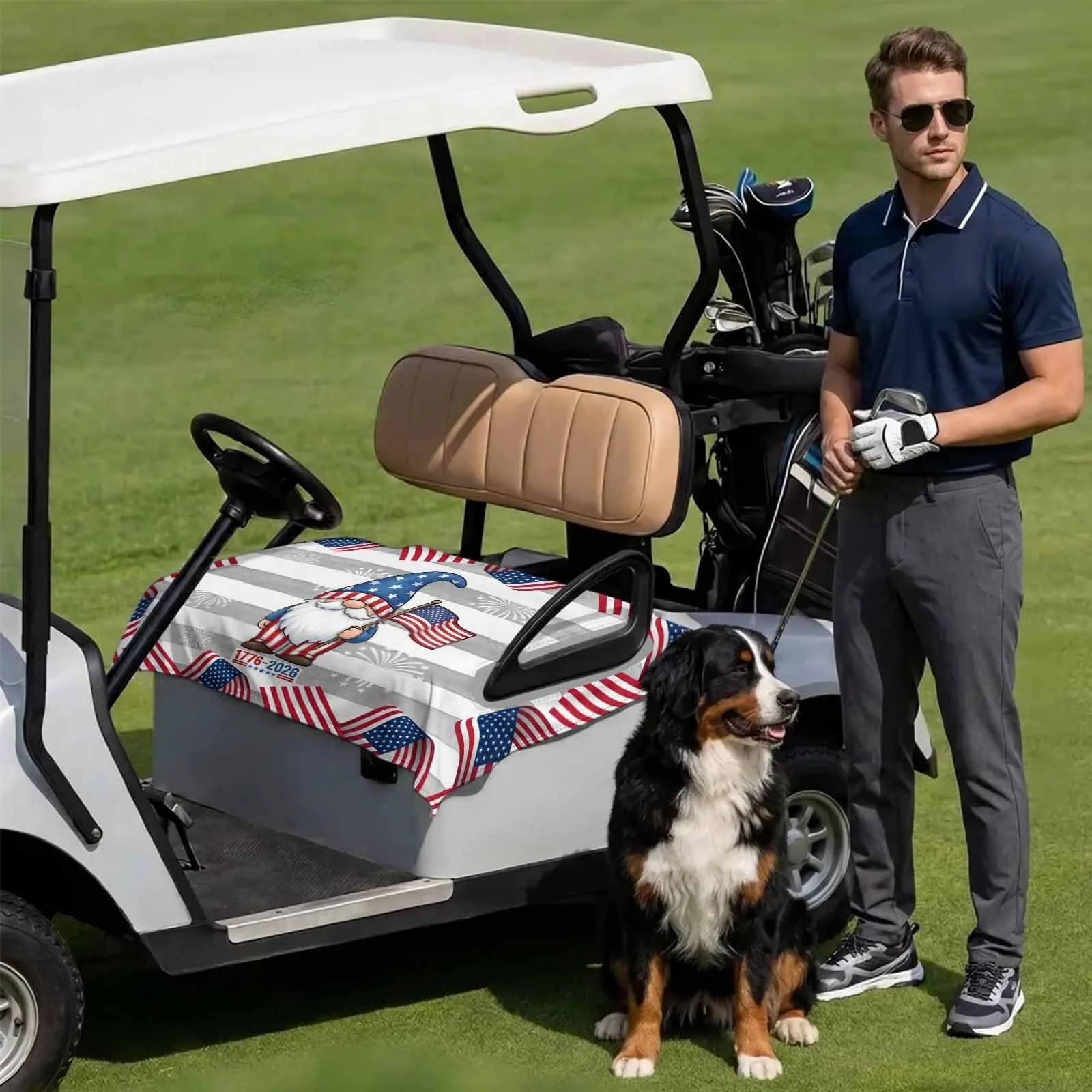 DecorLovee Golf Cart Seat Cover, 51 x 31 in, 2-Seater image 3