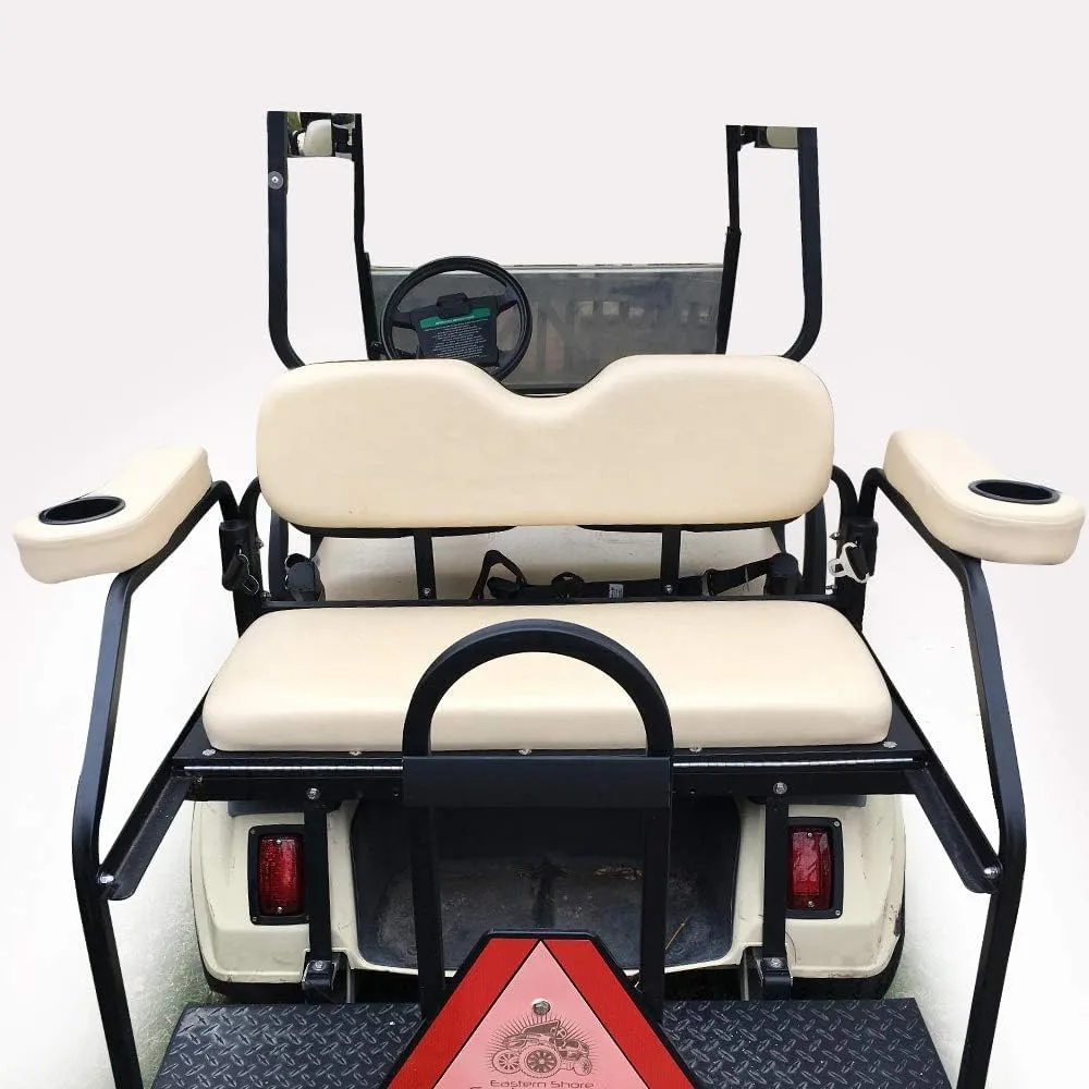 PIT66 Golf Cart Rear Seat Armrest Cushions with Cup Holders image 2