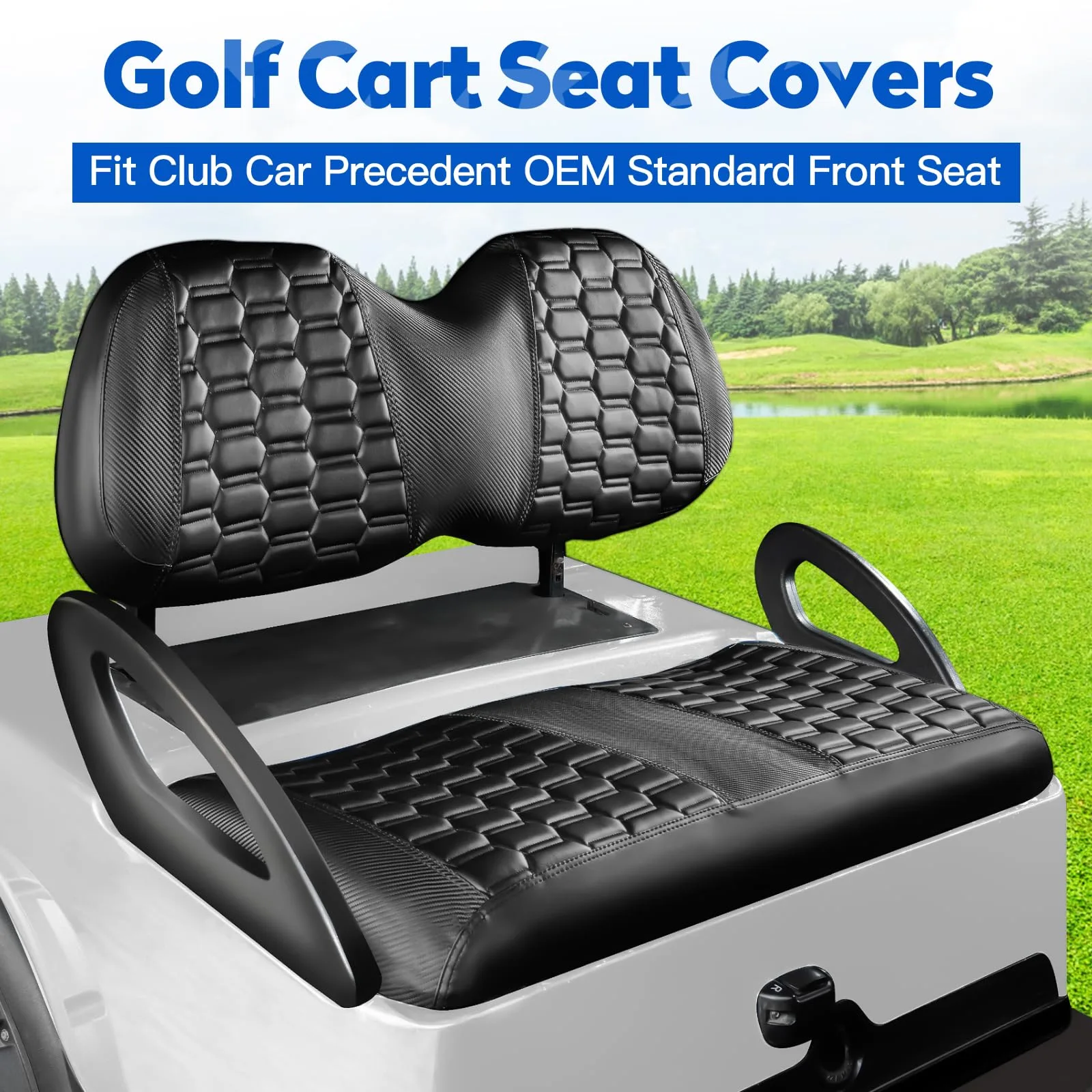 NOKINS 4-Piece Seat Covers Kit for Club Car Precedent - NKS4R10015CF-B image 2