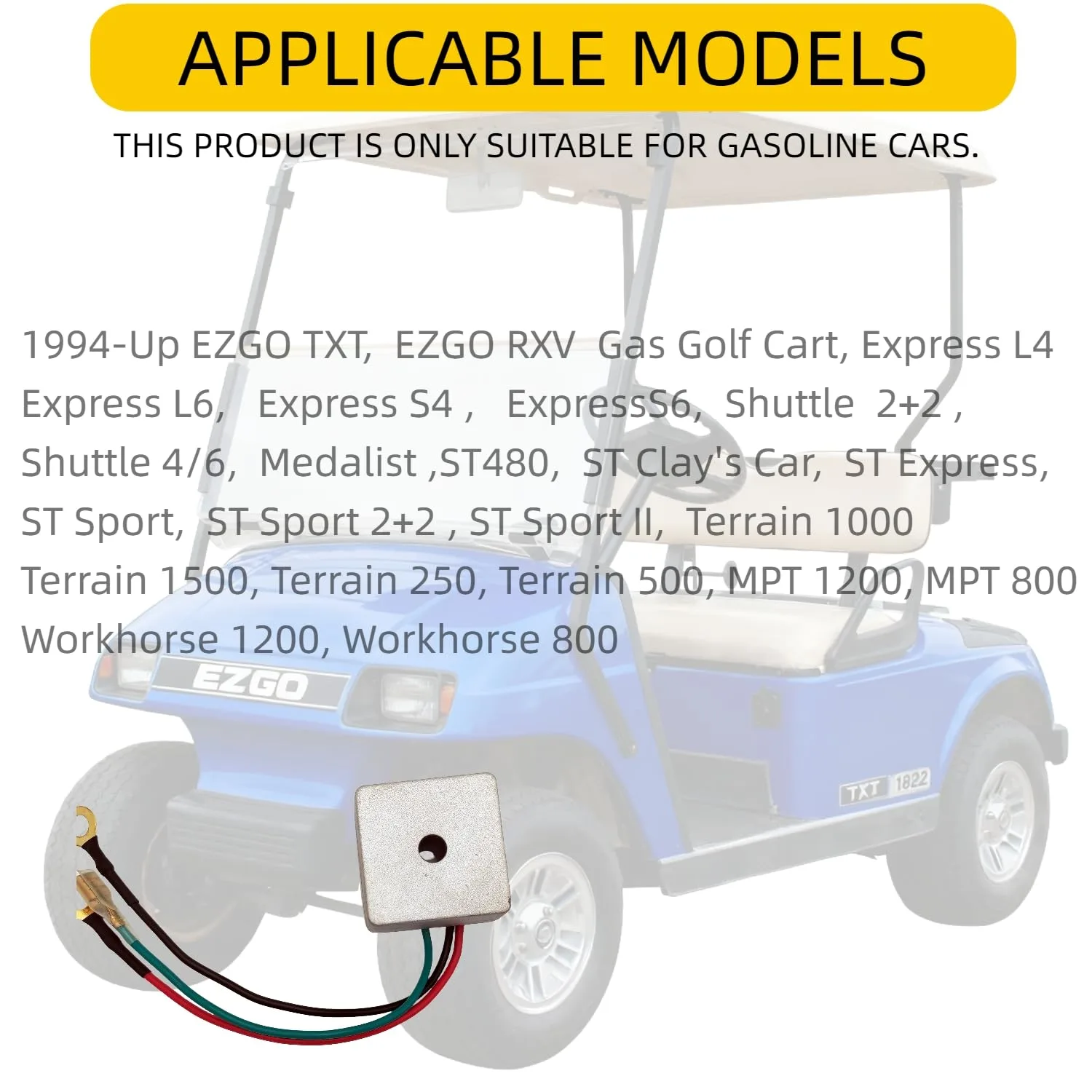 Durzerd 27739-G01 Golf Cart Voltage Regulator Rectifier image 2