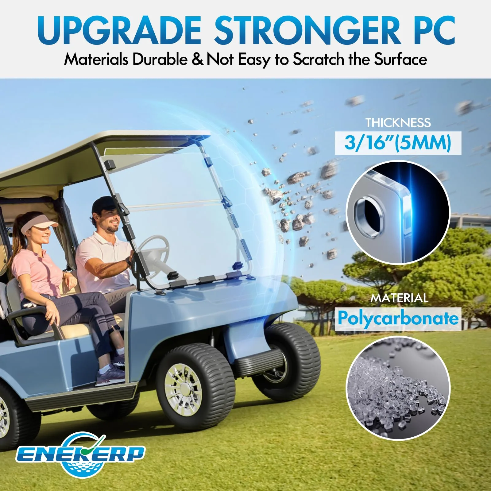 ENEKERP Foldable Windshield for Club Car DS 1982-2000 image 4