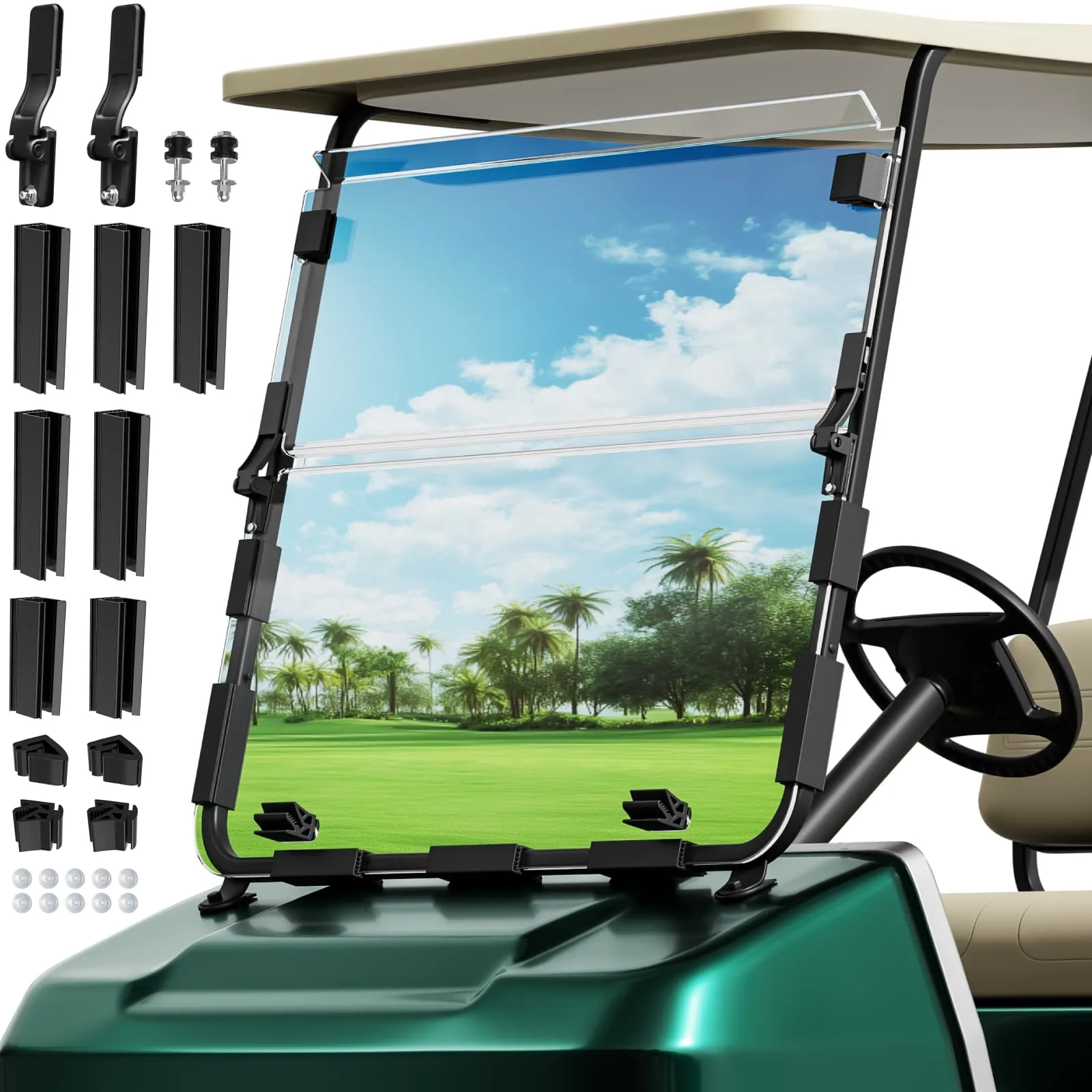 ENEKERP Foldable Windshield for Club Car DS 1982-2000