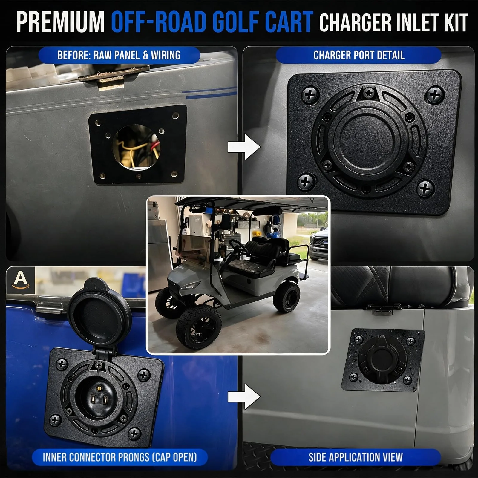 KarlKers E-Z-GO RXV 120V Charger Port Adapter image 4