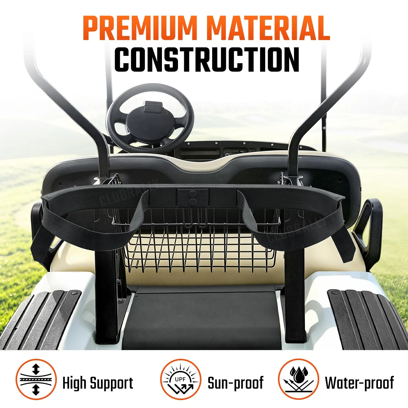 CLUBRALLY Bag Holder Bracket CB-185 for 1994-Up E-Z-GO TXT image 3