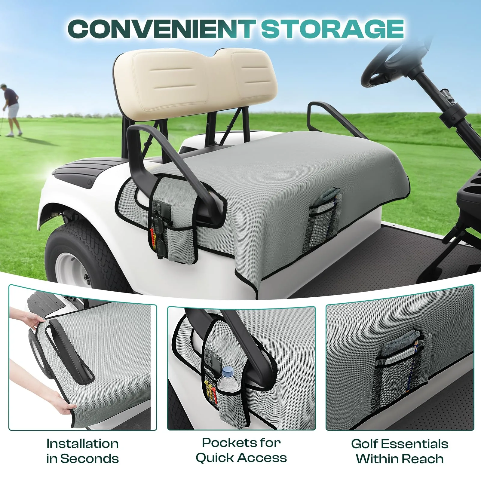 DRIVE UP Golf Cart Front Seat Cover DU00340 image 4