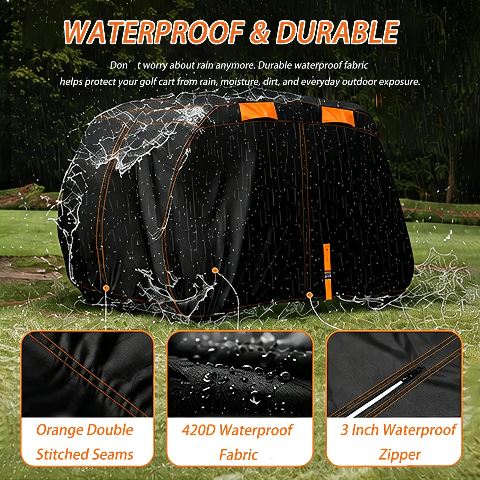 YYBDLC Cover for Club Car Carryall 100, 1985-2026 image 3
