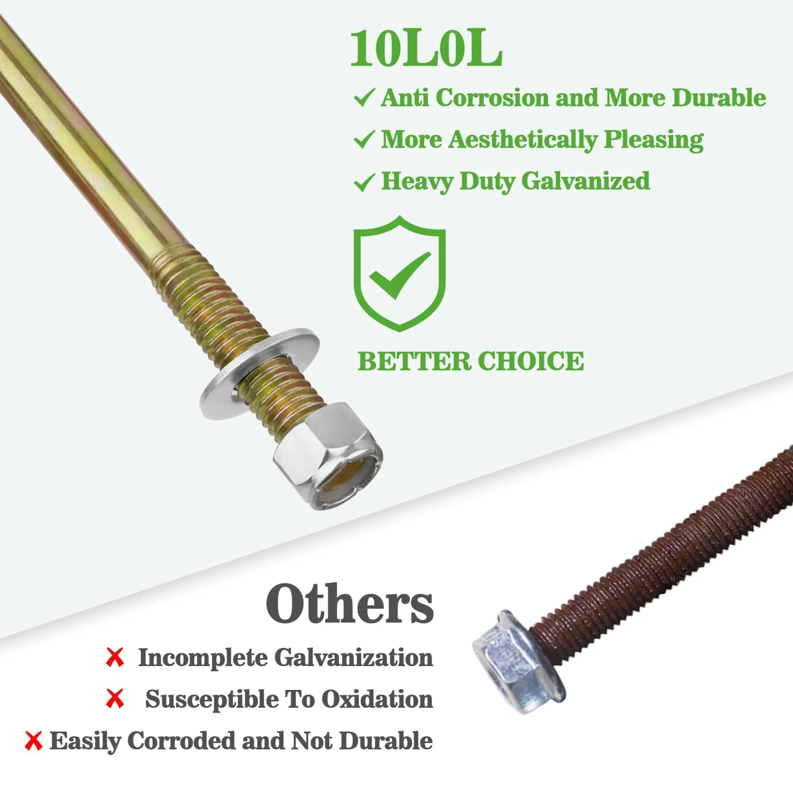 10L0L Battery Hold-Down J-Bolt Kit for Yamaha G29 image 3