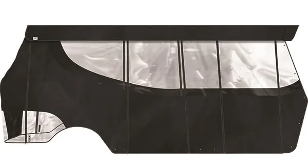 ACED Parts DoubleTake 120" Kwick-Track Enclosure & Valance — Black for E-Z-GO TXT (2014+)