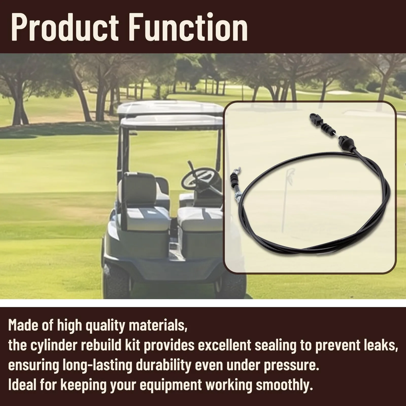 ALEXAPRO Throttle Cable for E-Z-GO Gas Carts 72714-G01 image 2