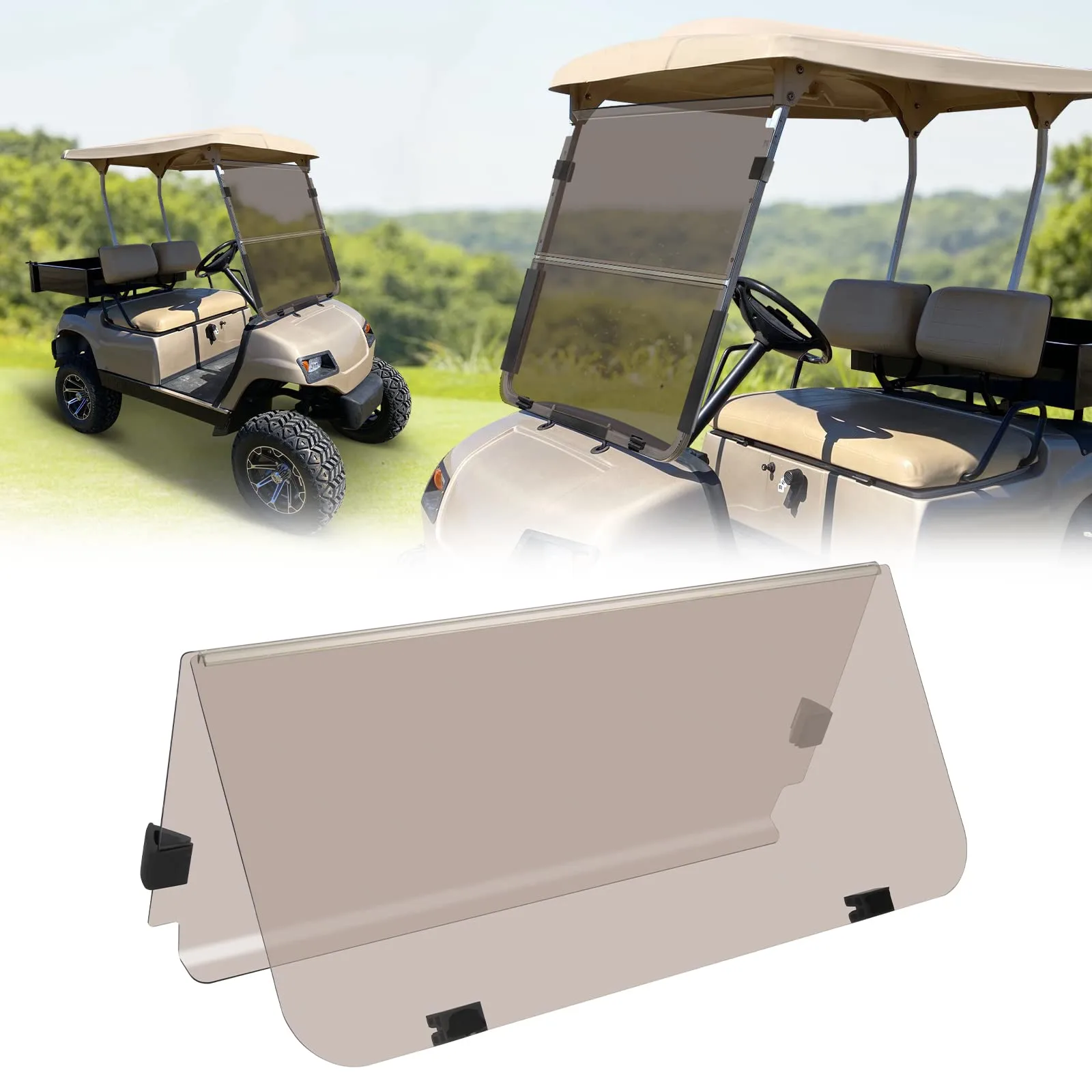 TechInovat Tinted Folding Windshield for Yamaha G22 2003-2006