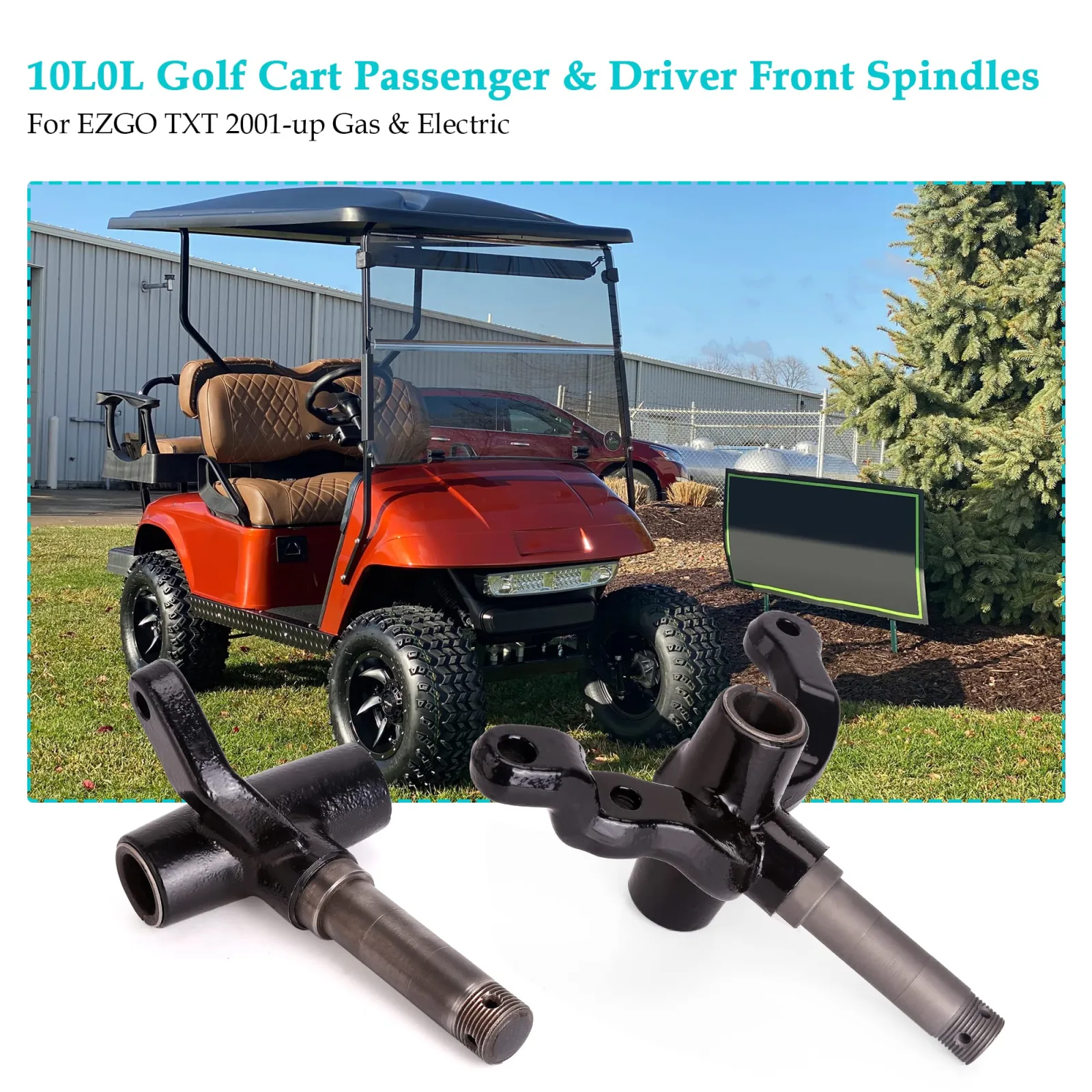 10L0L Front Spindle Set for E-Z-GO TXT/PDS/MPT 800 image 2
